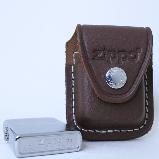 Original ZIPPO® Ledertasche Braun